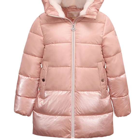 Michael Kors Big Girls Heavy Weight Puffer Jacket, size L(14)